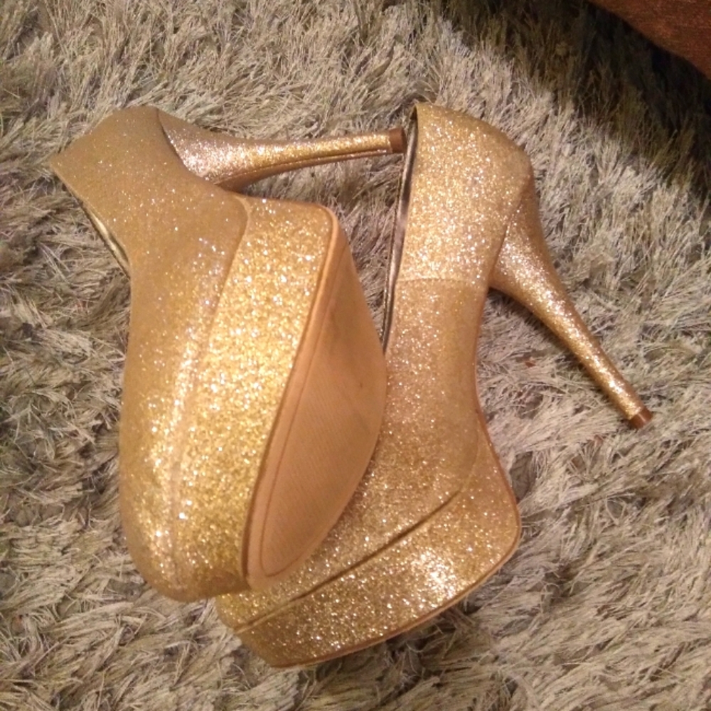 Champagne Glitter Heels